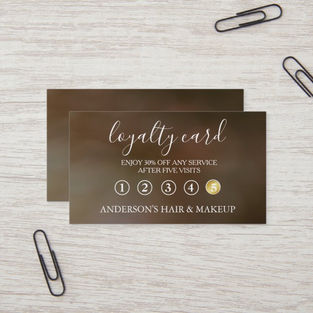 Modern Simple elegant typography Loyalty Card (Front/Back In Situ)
