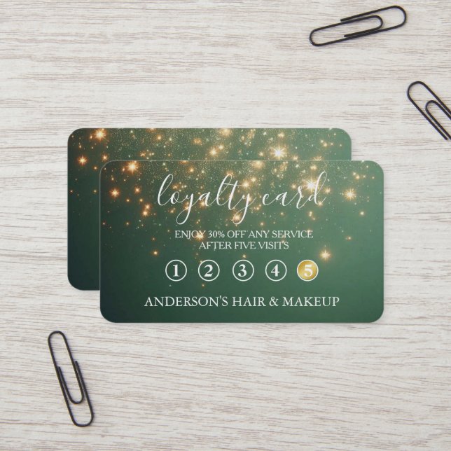 Modern Simple elegant typography Loyalty Card (Front/Back In Situ)
