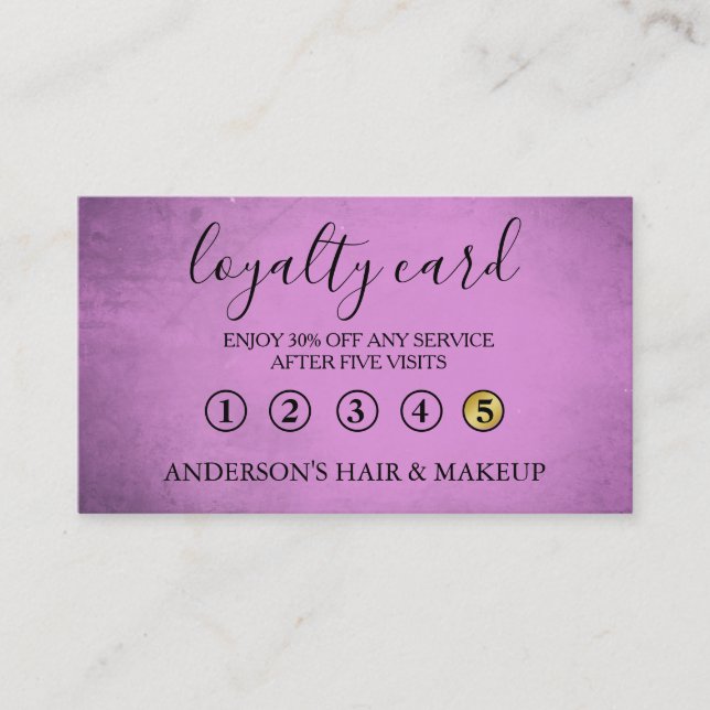 Modern Simple elegant typography Loyalty Card (Front)