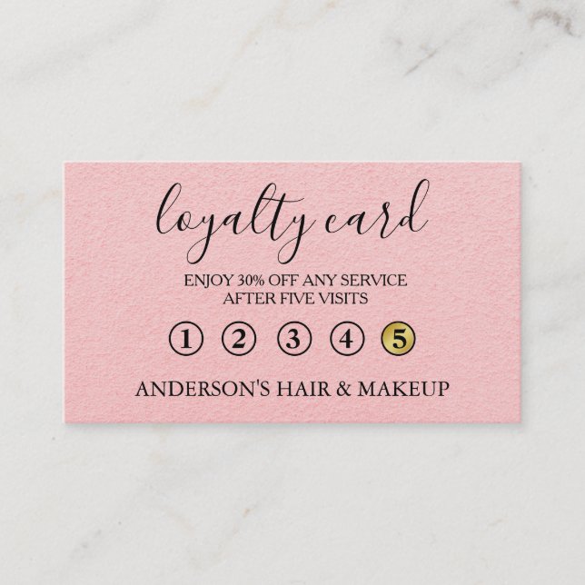 Modern Simple elegant typography Loyalty Card (Front)
