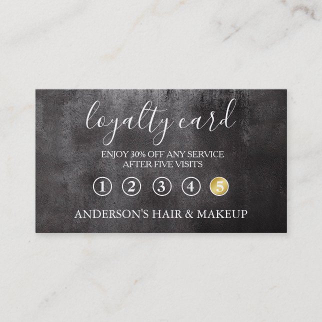 Modern Simple elegant typography Loyalty Card (Front)