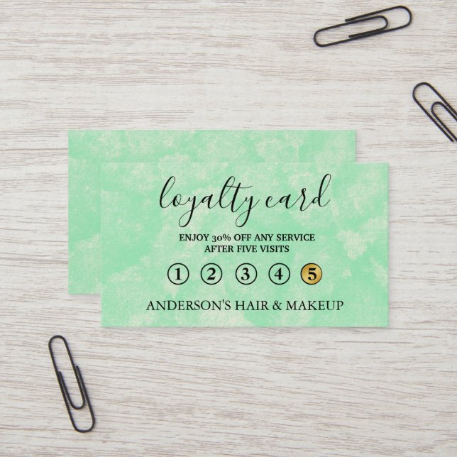 Modern Simple elegant typography Loyalty Card (Front/Back In Situ)