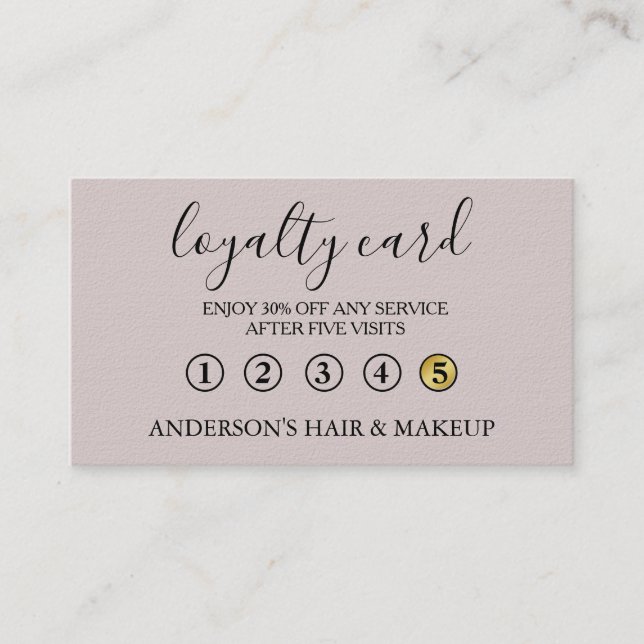 Modern Simple elegant typography Loyalty Card (Front)