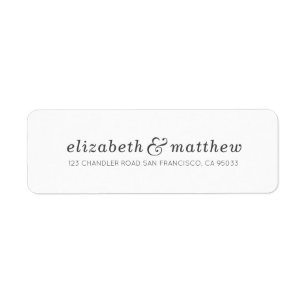 Modern Simple Elegant Typography Return Address