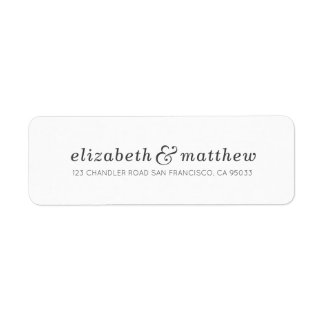Modern Simple Elegant Typography Return Address