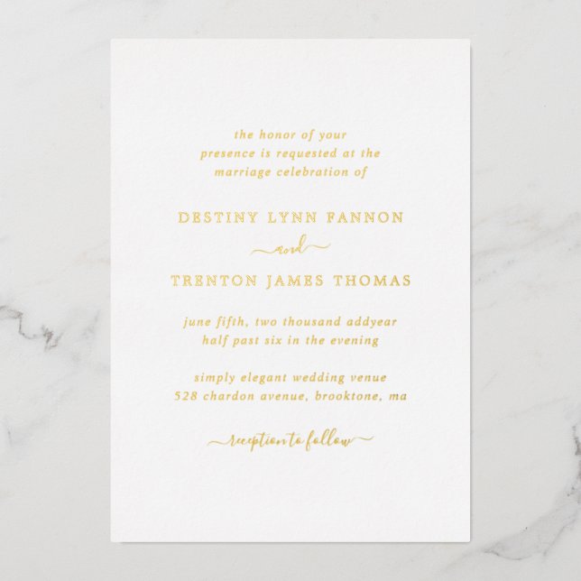  Modern Simple Elegant Wedding (Front)