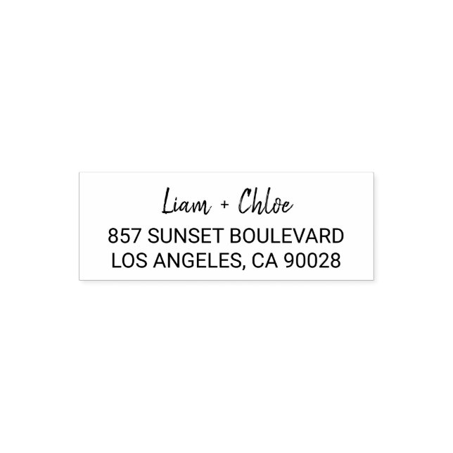 Modern Simple Elegant Wedding Return Address Stamp (Design)