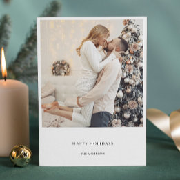 Modern Simple Family Christmas Photo Holiday Card