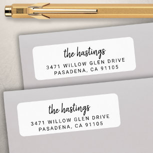 Modern Simple Family Name Memorial Return Address