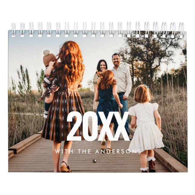 Modern simple family photo 2026 calendar (Cover)