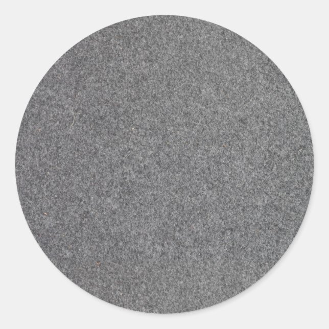 Modern Simple Faux Grey Felt Sticker Label (Front)