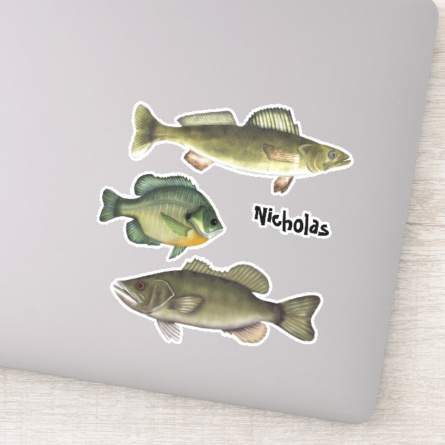 Modern Simple Fish I Love Fishing Minimalist  (Detail)