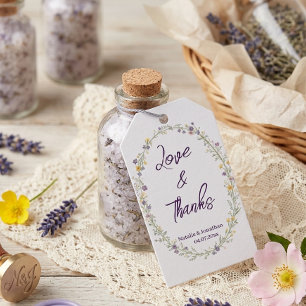Modern simple Floral Boho Wedding Thank You Gift Tags