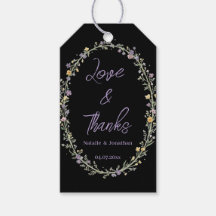 Modern simple Floral Boho Wedding Thank You