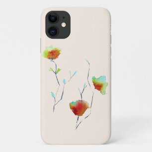 Modern simple floral flower Autumn art iPhone 11 Case