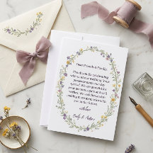 Modern Simple Floral Wedding Thank You Card