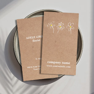 Modern Simple Flower Drawing Floral  Business Card