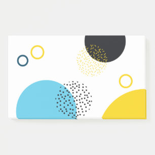 Modern, simple, fun, Memphis style geometric art Post-it Notes