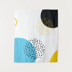 Modern, simple, fun, Memphis style geometric art Tapestry