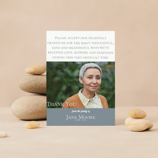 Modern | Simple | Funeral | Thank You Card (Creator Uploaded)