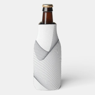 Modern, simple, futuristic urban wavy illustration bottle cooler