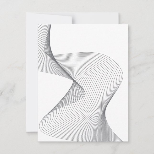 Modern, simple, futuristic urban wavy illustration card (Front)