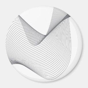 Modern, simple, futuristic urban wavy illustration magnet