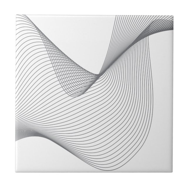 Modern, simple, futuristic urban wavy illustration tile (Front)