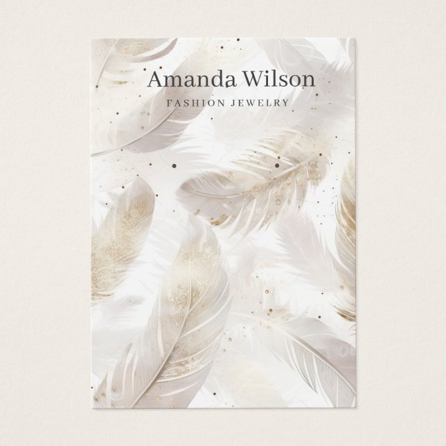 Modern Simple gold jewellery earring display card  (Front)