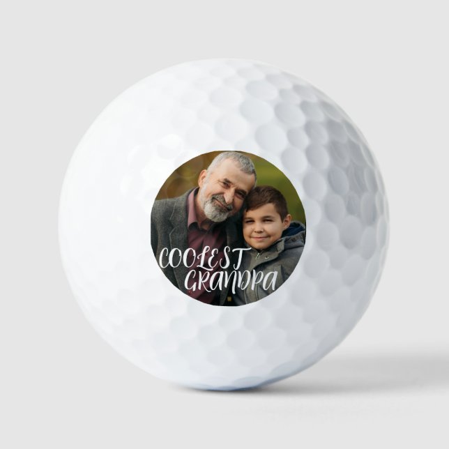 Modern Simple Golfer Grandfather Cool Sports Gift Golf Balls (Front)
