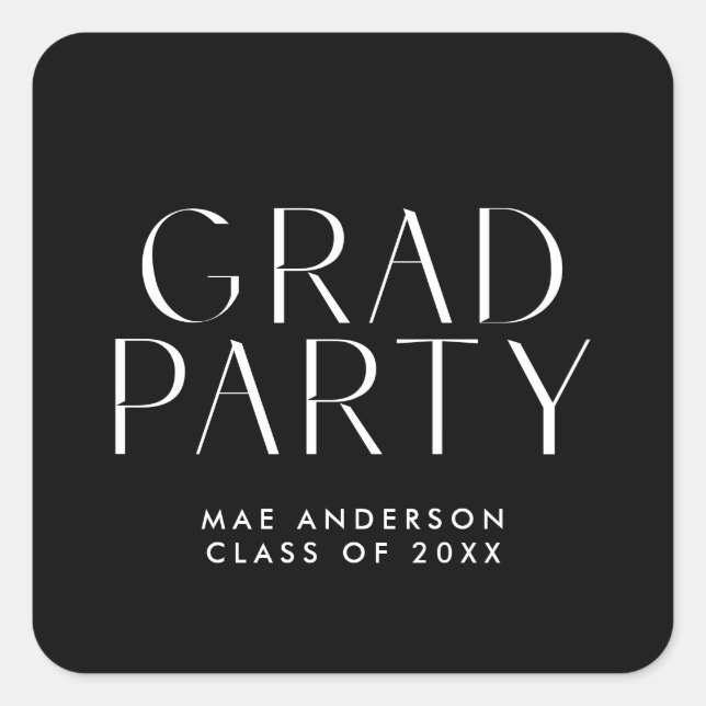 Modern Simple Grad Party Envelope Seal (Front)