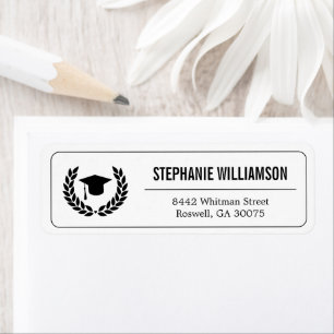 Modern Simple Graduation Graduate Return Address