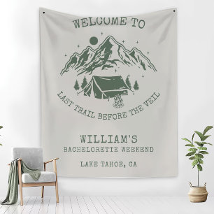 Modern Simple Green Camp Bachelorette Party  Fleece Blanket