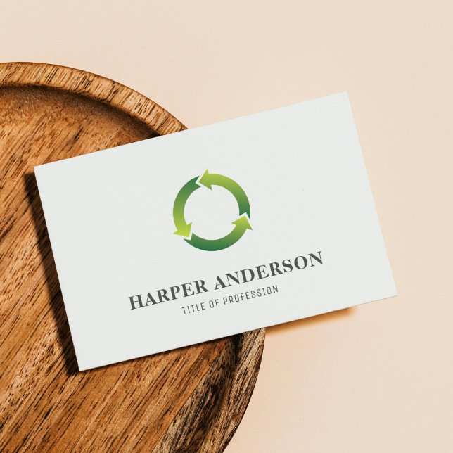 Modern Simple Green Eco Professional Business Card (Creator Uploaded)