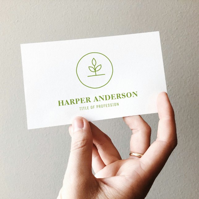 Modern Simple Green Eco Professional Business Card (Creator Uploaded)