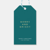 Modern Simple Green & Gold Christmas