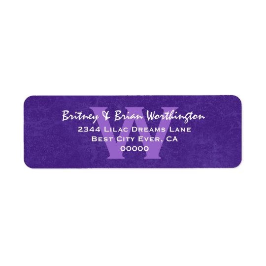 Modern Simple Green Monogram Wedding V06 Return Address Label