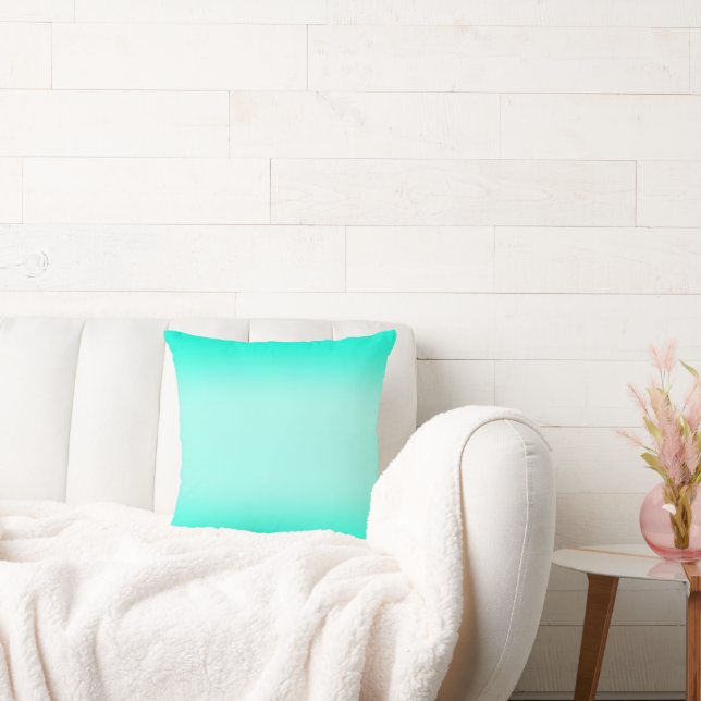 Modern Simple green Turquoise Gradient Colour Cushion (Couch)