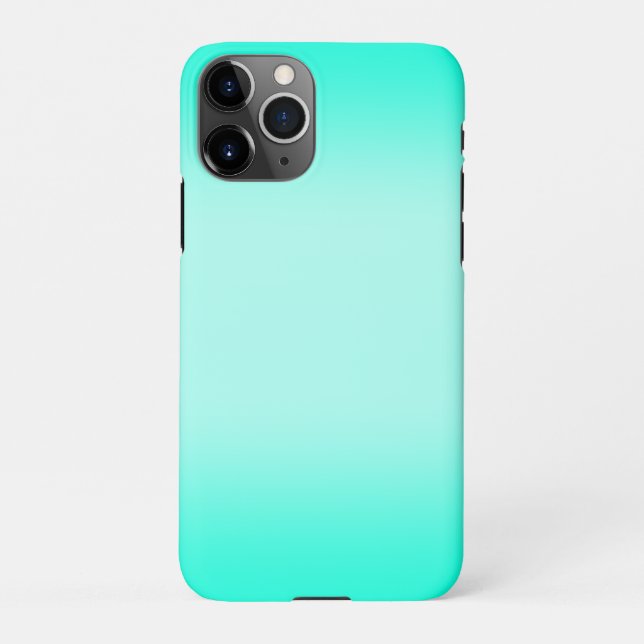 Modern Simple green Turquoise Gradient Colour iPhone Case (Back)
