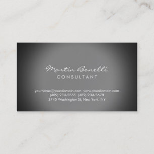 Modern Simple Grey Consultant Business Card