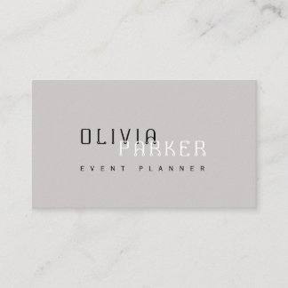 Modern Simple Grey Minimalist Business Card