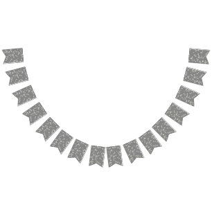 Modern Simple Grey Terrazzo bunting