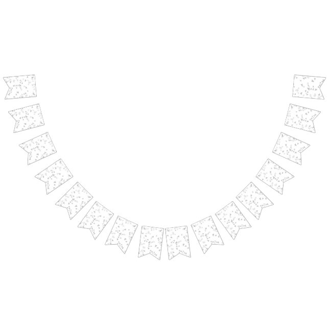 Modern Simple Grey White Terrazzo bunting  (All)