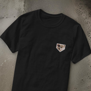 Modern Simple Grunge Custom Badge Pet Photo T-Shirt