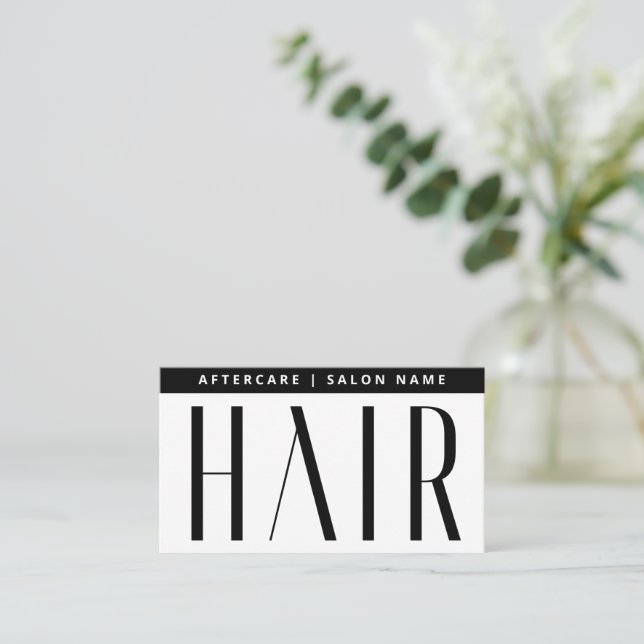 Modern Simple Hair Extensions After Care Hair Care Business Card (Standing Front)