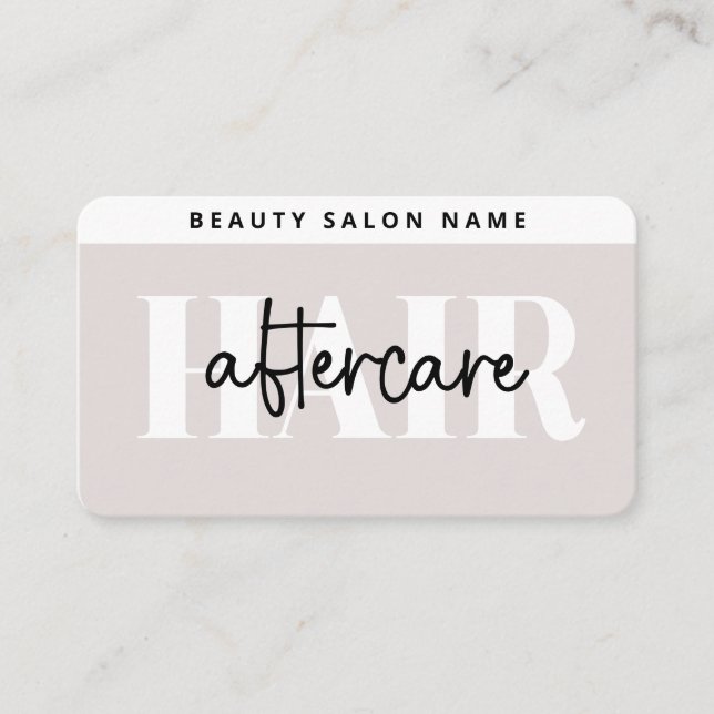 Modern Simple Hair Extensions After Care Hair Care Business Card (Front)