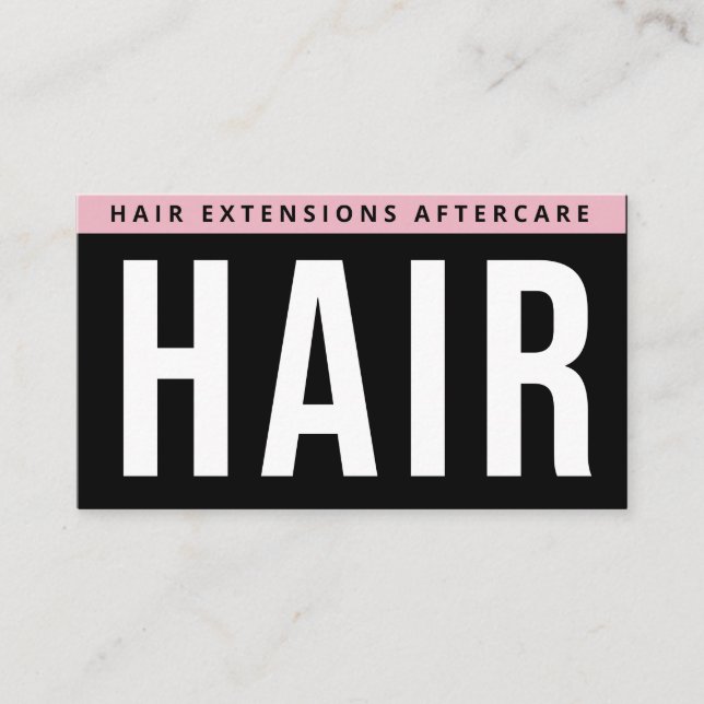 Modern Simple Hair Extensions After Care Hair Care Business Card (Front)