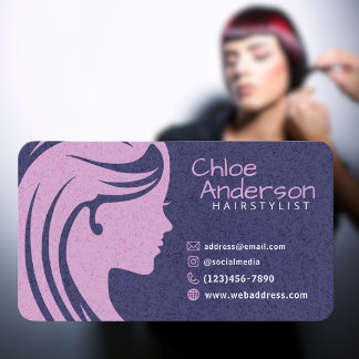 Modern simple hairstylist  business card