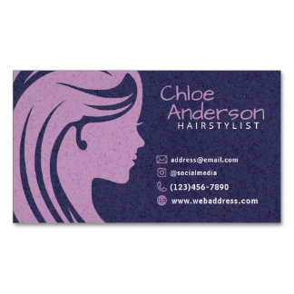 Modern simple hairstylist  	Magnetic business card