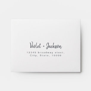 Modern simple handwritten script wedding RSVP Envelope